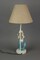 Blue Glitter Tail Mermaid Nautical Table Lamp Burlap Coastal Decor accent light